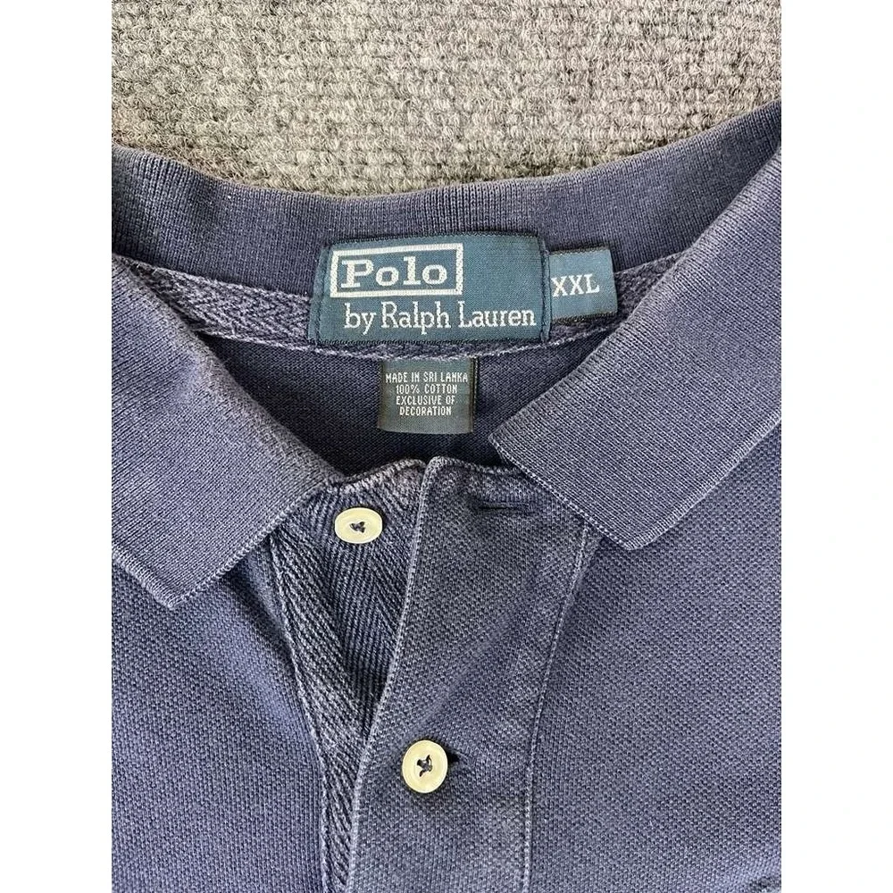 Vintage Polo Ralph Lauren‎ Men's 2XL Short Sleeve Shirt Dual Match Big Pony #2